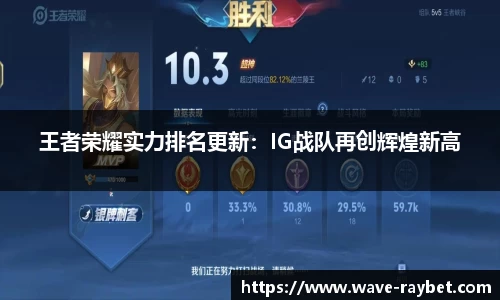 王者荣耀实力排名更新：IG战队再创辉煌新高